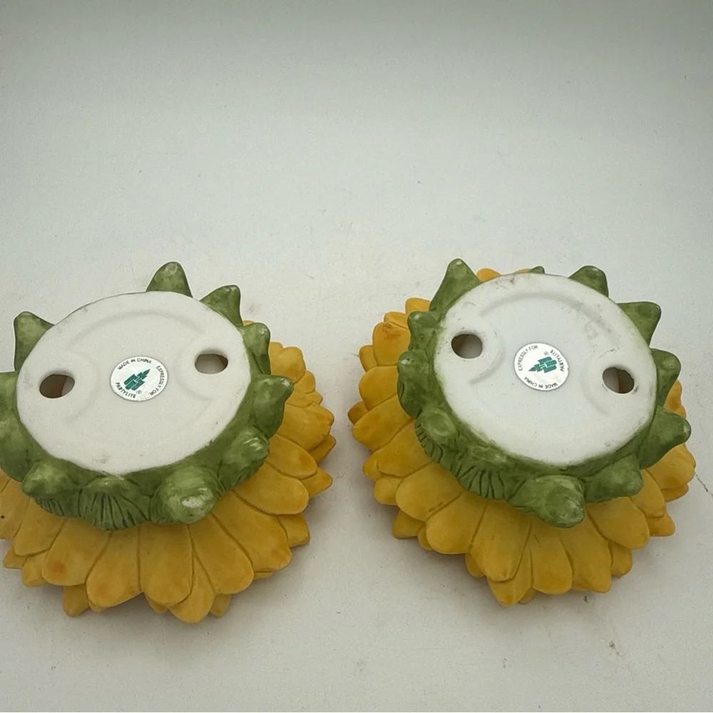 2 PartyLite Sunflower Buddies Ladybug Butterfly Tealight  Candle Holders - Picture 6 of 8